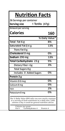 nutritional label- La abuela copy